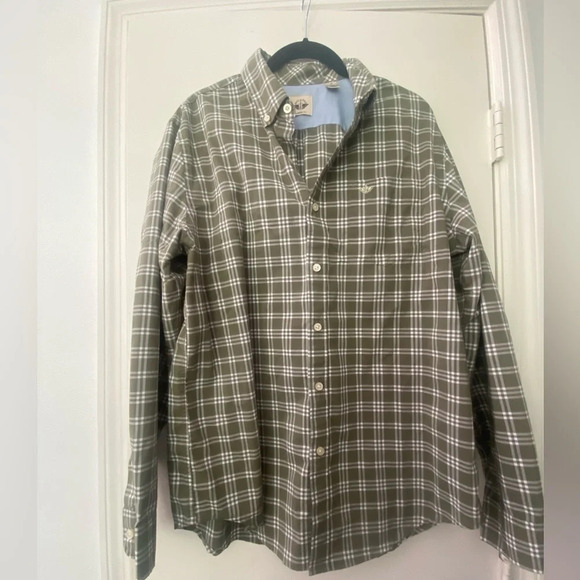 Classic Fit Green Plaid Men’s Dockers Button Up - Size Medium - Picture 1 of 5